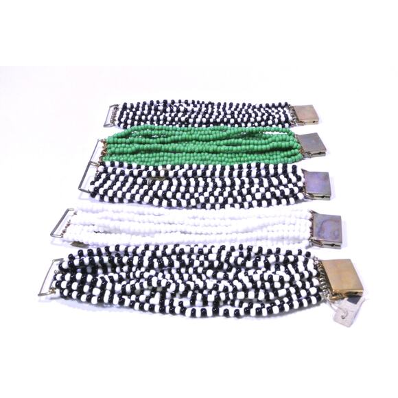 Neiman Marcus Lee Angel Women's Seed Bead Multi Strand Clasp Bracelet NWT 298 - Picture 8 of 9